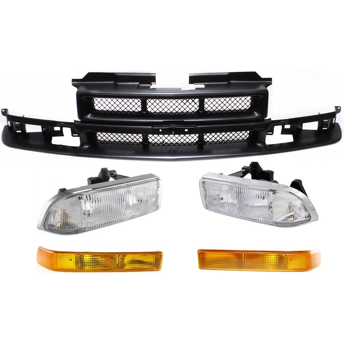 Headlight Kit for Chevrolet S10, Blazer (1998–2005) - Grille, Turn Signal