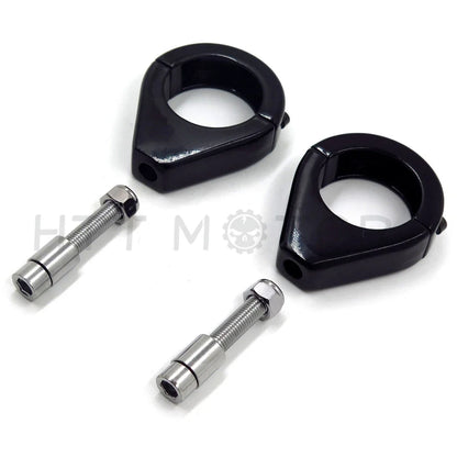 Indicator Light Fork Relocation Bracket Clamps for Harley Motorcycles