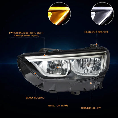 Left Turn Signal Headlight with LED DRL for Regal Sportback/Tourx 2018-2020