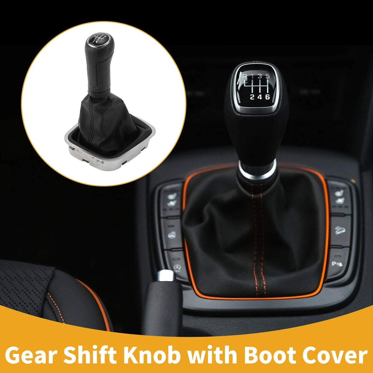 5 Speed Gear Shifter Knob with Cover for VW Polo (2010–2013)