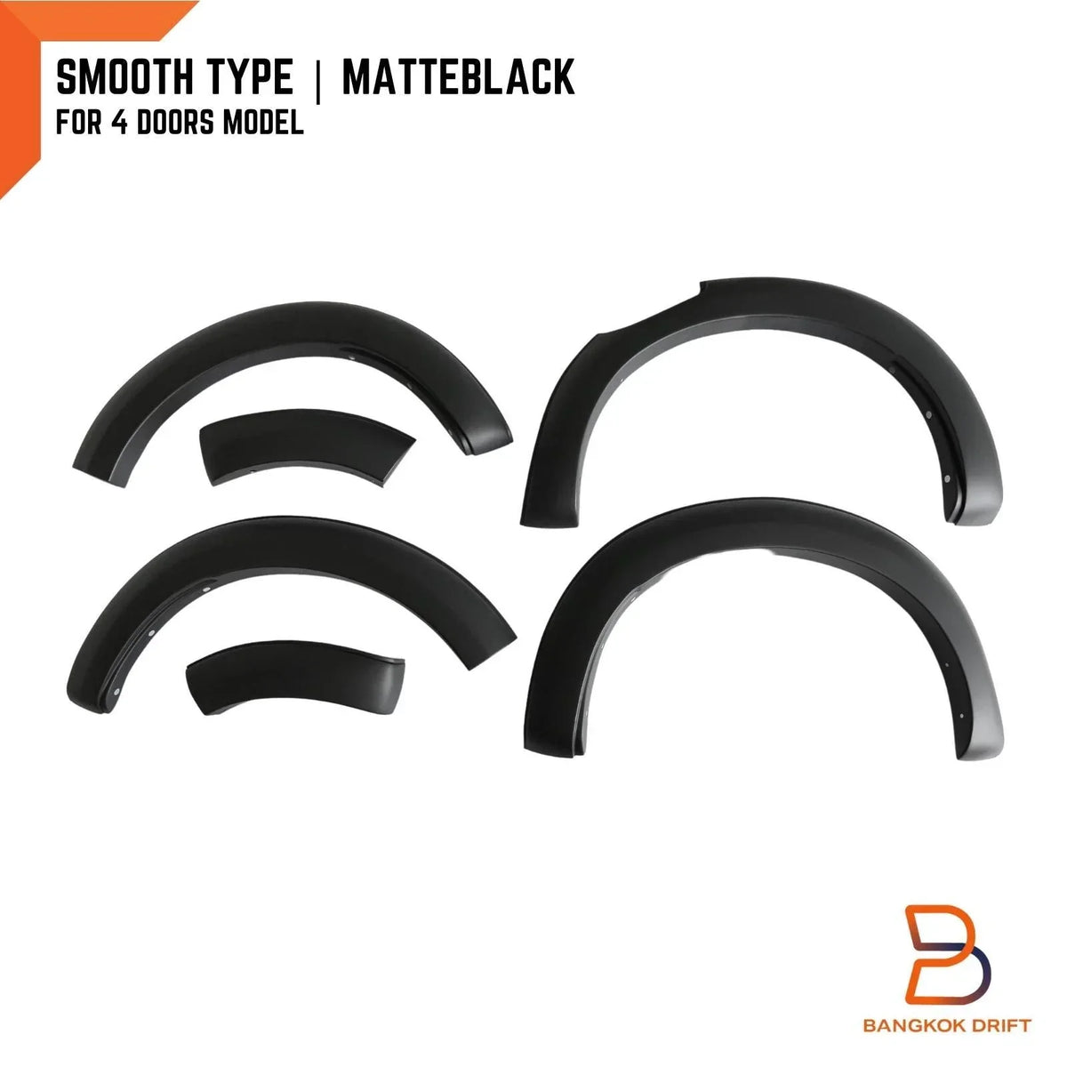 Fender Flares 6" Matte Black for Mazda BT-50 2021-2023