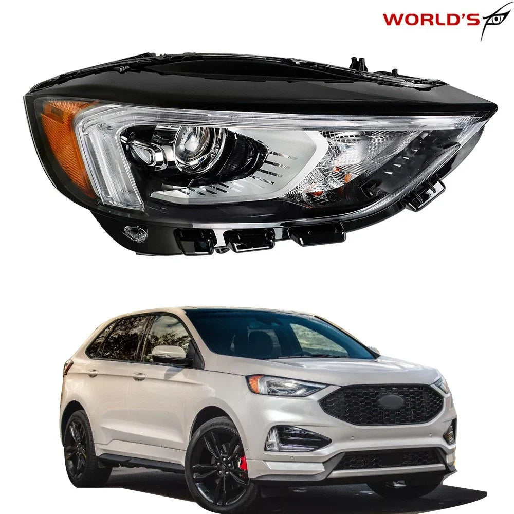 Right Side Headlight for Ford Edge (2019–2021) Full LED Black Housing