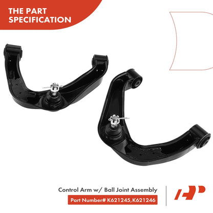 4-Piece Front Upper Control Arm Set with Ball Joints for Nissan Frontier