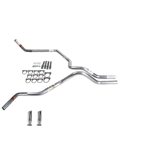Dual Exhaust Pipe for Ram 94–01 (2.5", No Muffler, RC Tip, Corner Exit)