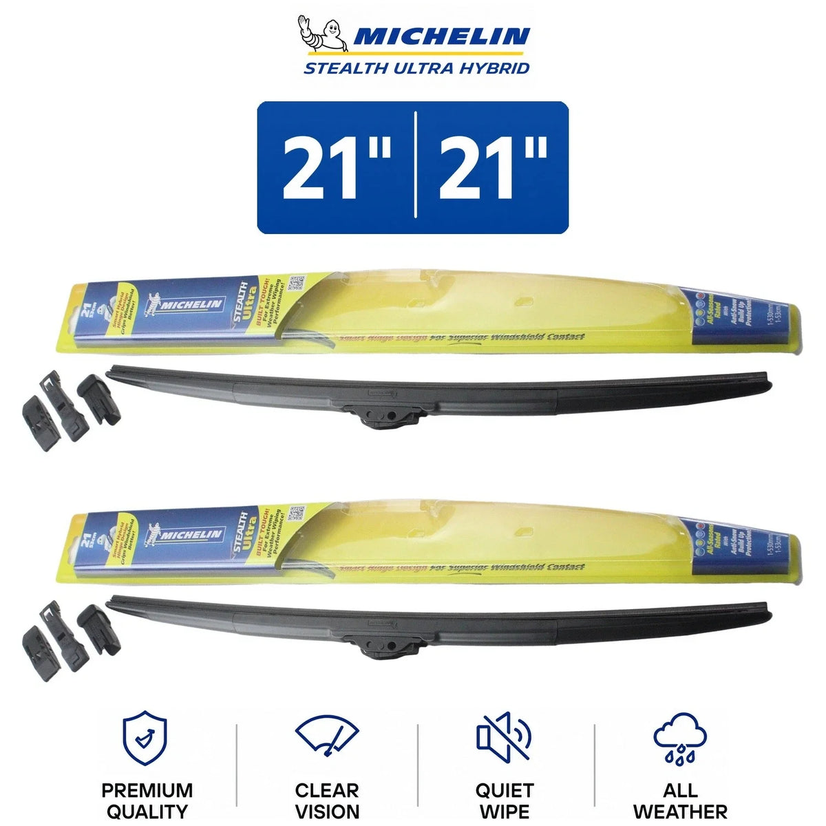 Wiper Blade Set (2 pcs) for Audi S4 2000-2001 - Michelin Stealth Ultra