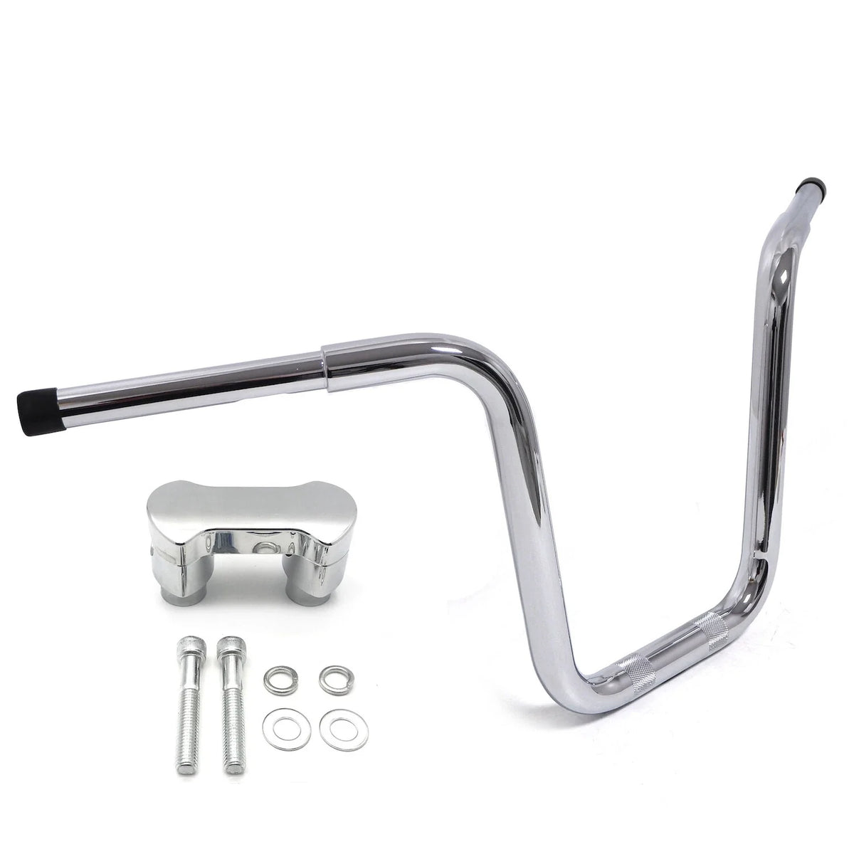 Fat Mini Handlebar 14" Chrome with Riser for Harley FXDF/FLHR 2003-2017