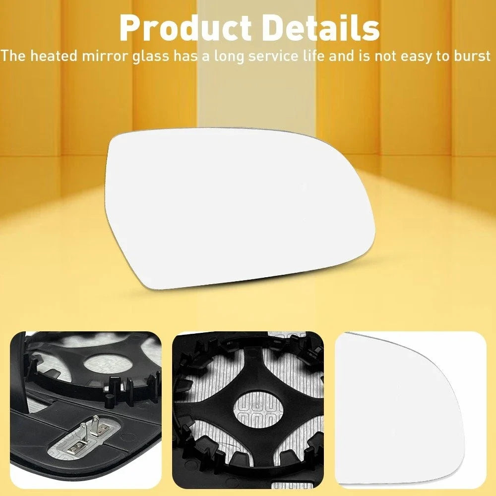 RH Heated Mirror Glass 8K0857536F for Audi A4 A3 A5 S5 2008-2020