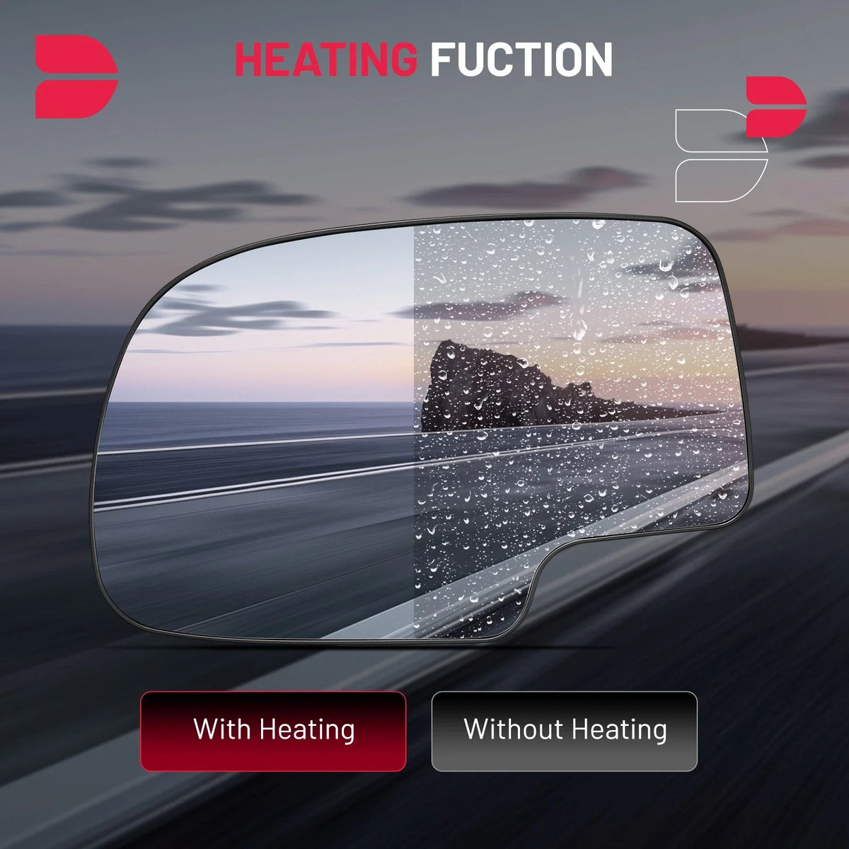 Heated Mirror Glass (Left) for Chevy Avalanche 2002-2006