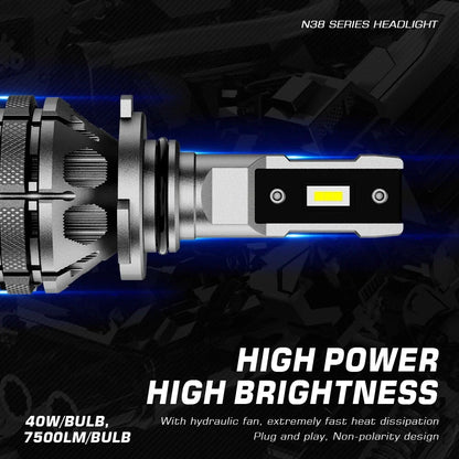 NOVSIGHT 9006 HB4 LED Headlight Bulbs (2 Pack) 15000LM 6500K