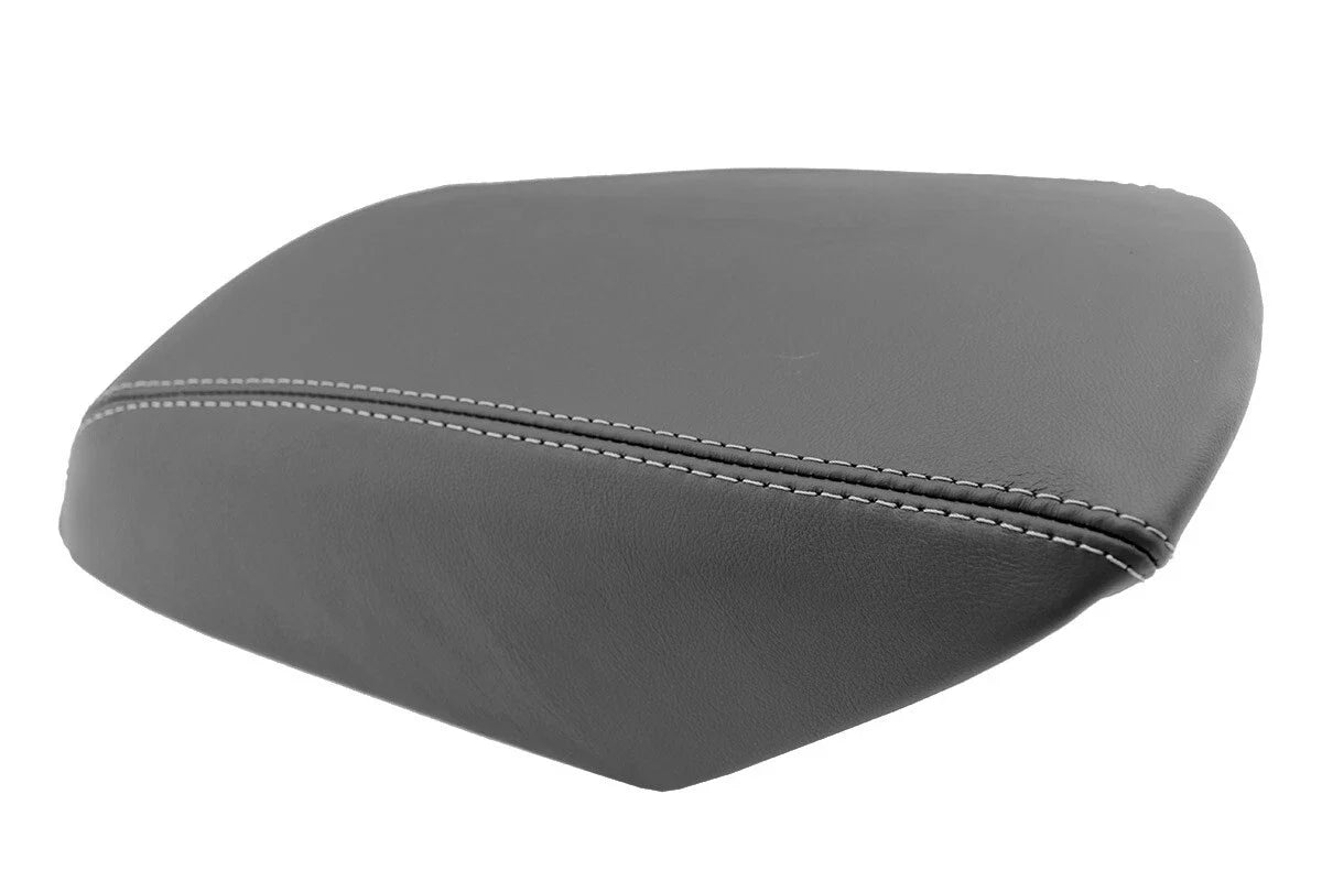Leather Console Lid Armrest Cover for Ford Explorer (2011–2019) Gray