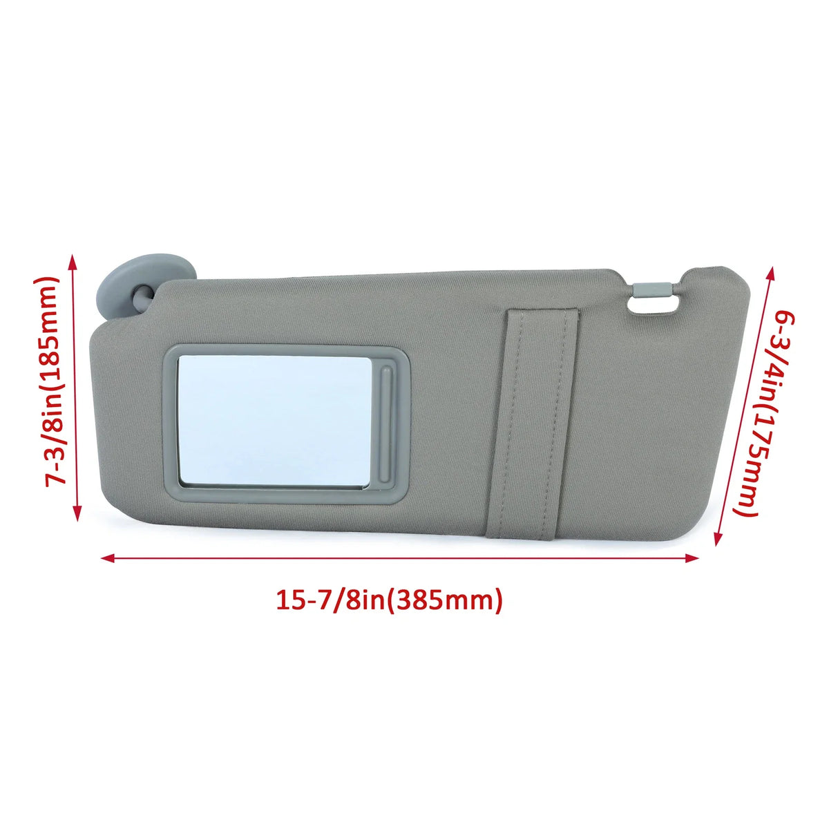 Pair of Gray Sun Visors for Toyota Camry 2007-2011 Left & Right