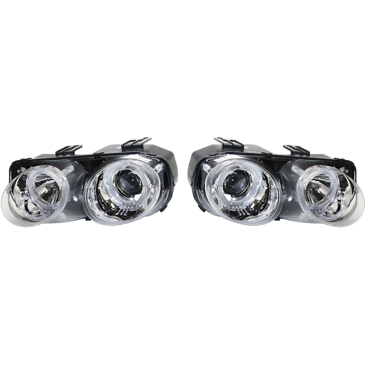 Set of 2 Headlights for Acura Integra (1998–2001) Chrome Housing