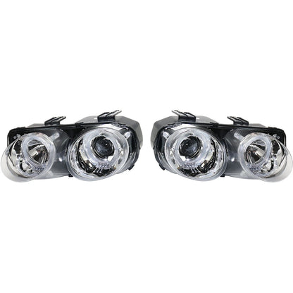 Set of 2 Headlights for Acura Integra (1998–2001) Chrome Housing
