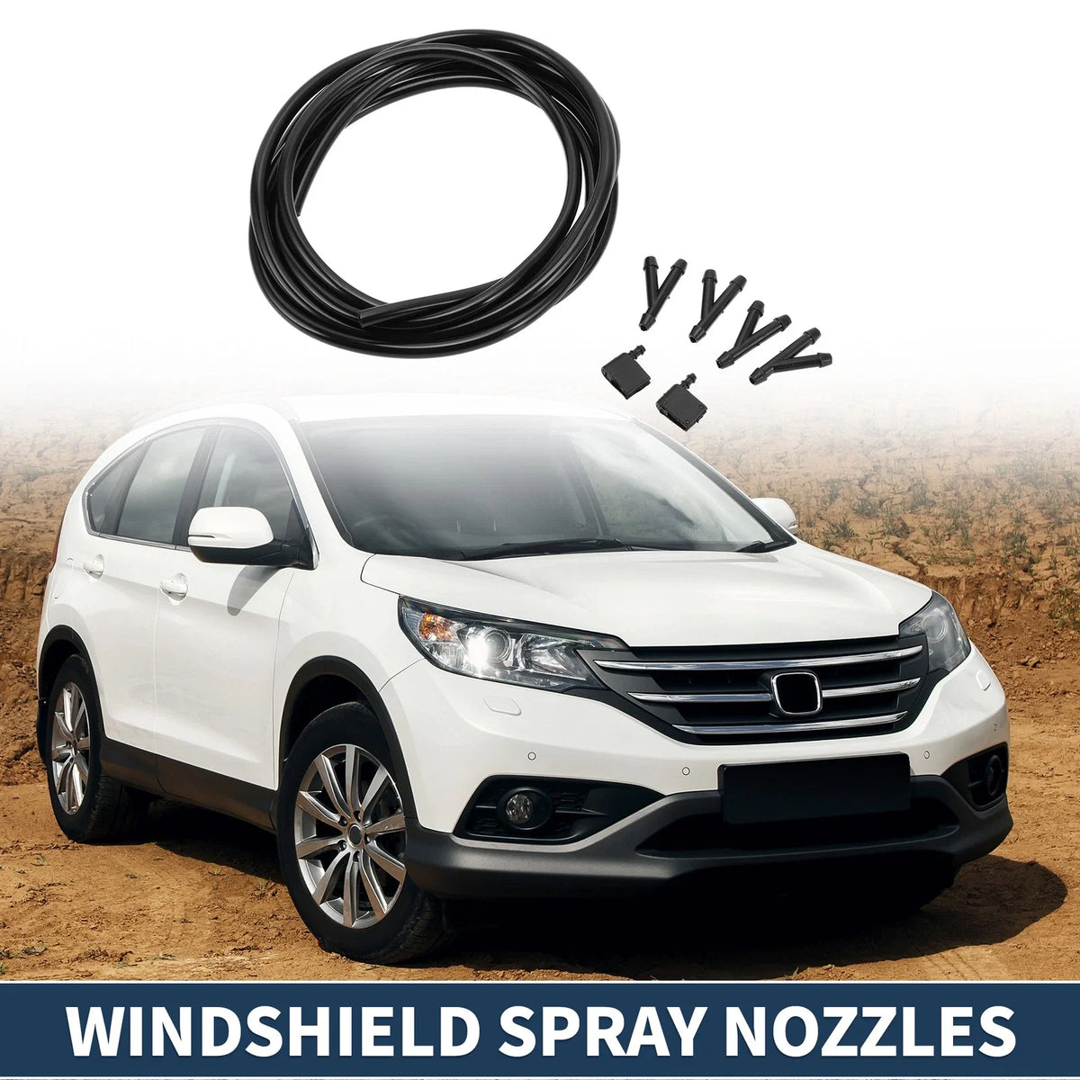 Set of 2 Front Windshield Washer Nozzles No. 2E1955985 for Mercedes-Benz Sprinter 