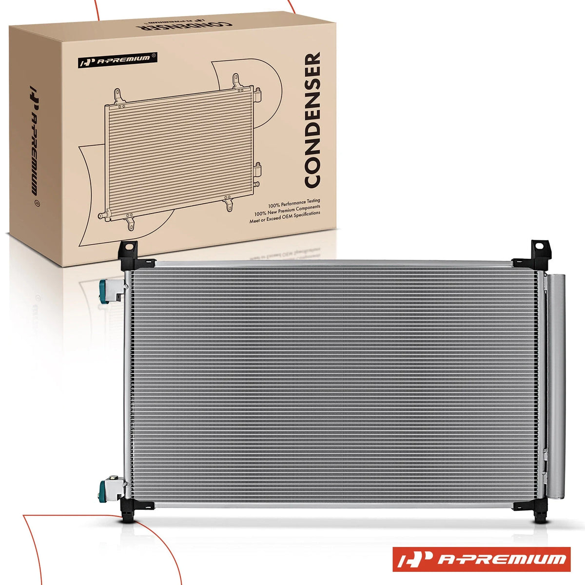 A/C Condenser with Bracket & Receiver Drier for Nissan Rogue (2014–2020)