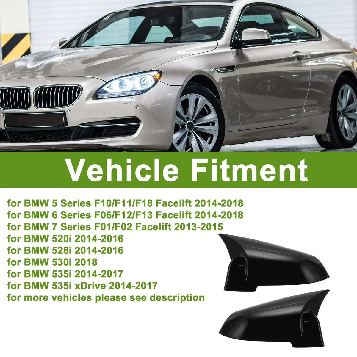 Replacement Mirror Cover Cap for 2014-2018 BMW 5 Series
