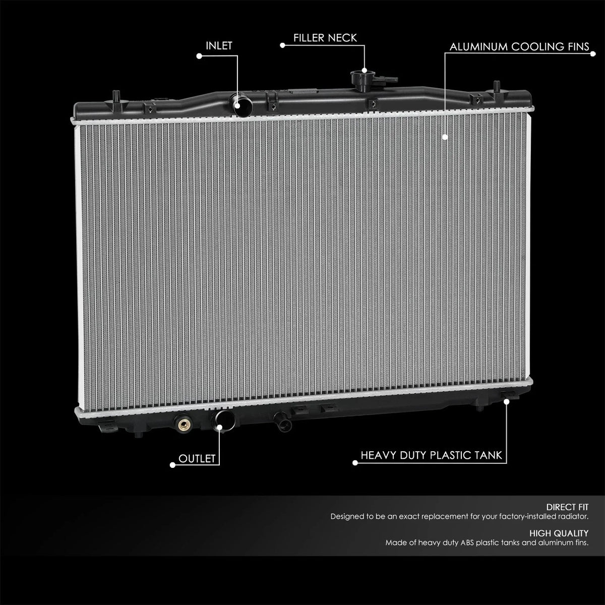 Aluminum Radiator for Acura RDX (2019–2024) DPI13766