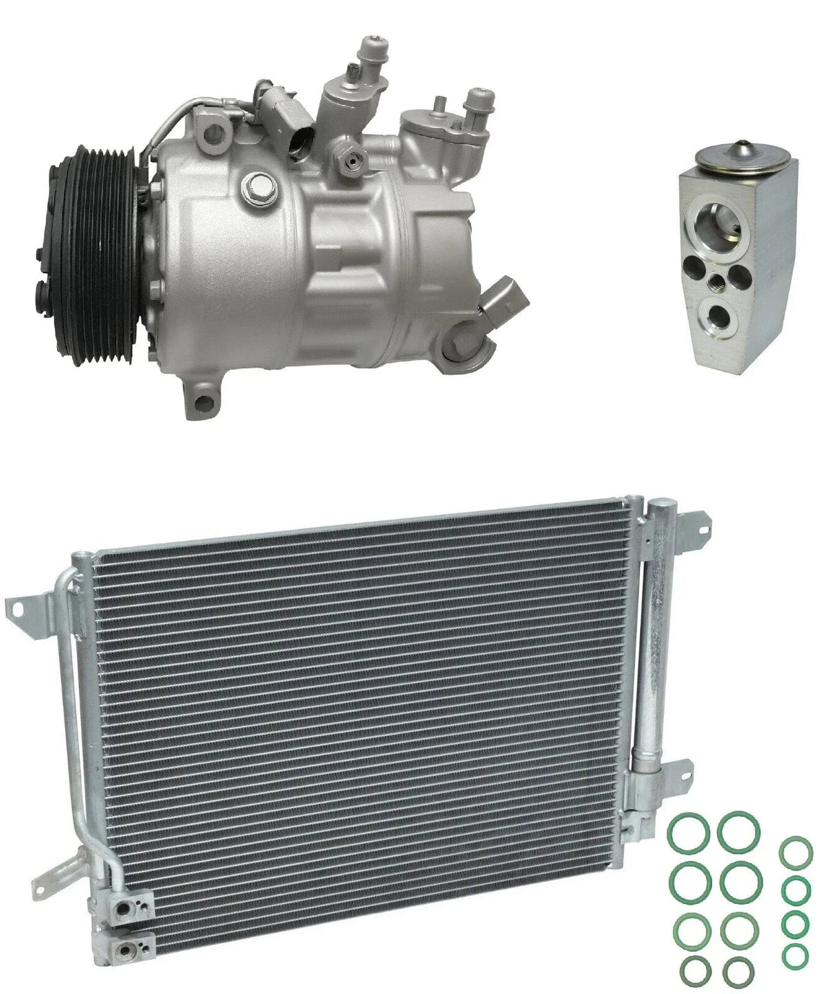 AC Compressor Kit W Condenser Replacement for Volkswagen Jetta 1.8L (2016–2016)