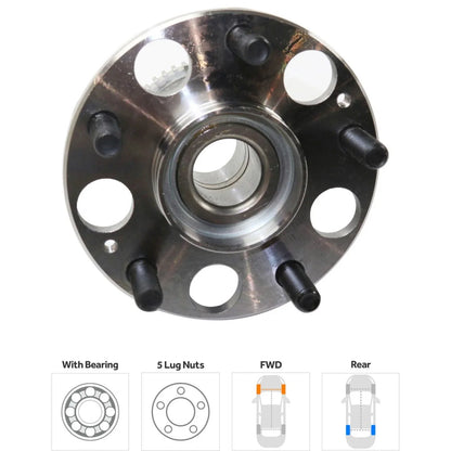 ABS Ring Wheel Hubs for Honda Accord 2003–2007 Rear Left & Right