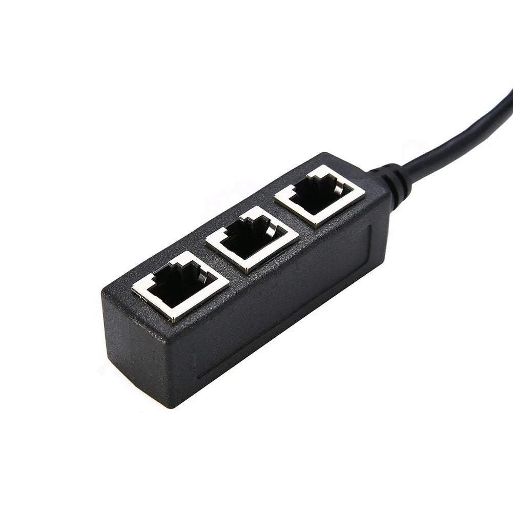 RJ45 Cable Splitter Adapter for Ethernet Line (Extends to 3 Devices)