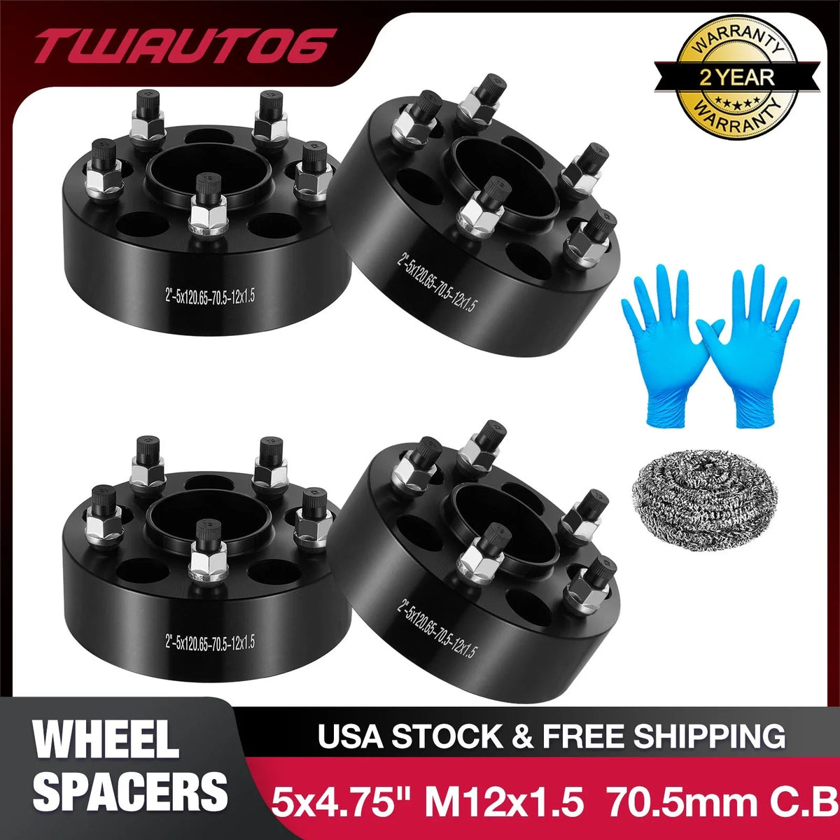 2" Hub Centric Wheel Spacers for Chevy S10 (1983–1998) & Camaro (1967–2002)