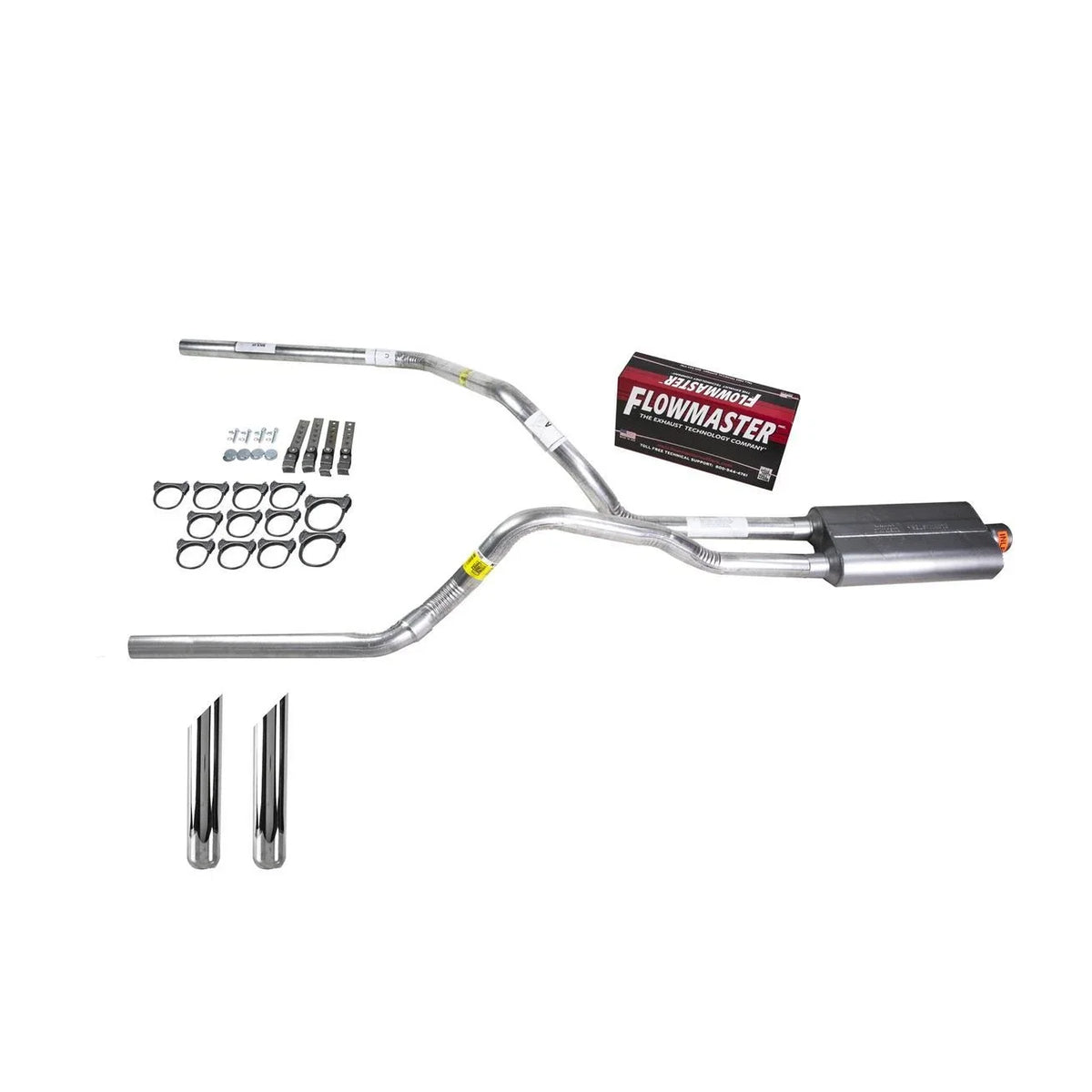 Dual Exhaust 2.5" Pipe for Tundra (2000–2007) - Flowmaster 50 SW Tip