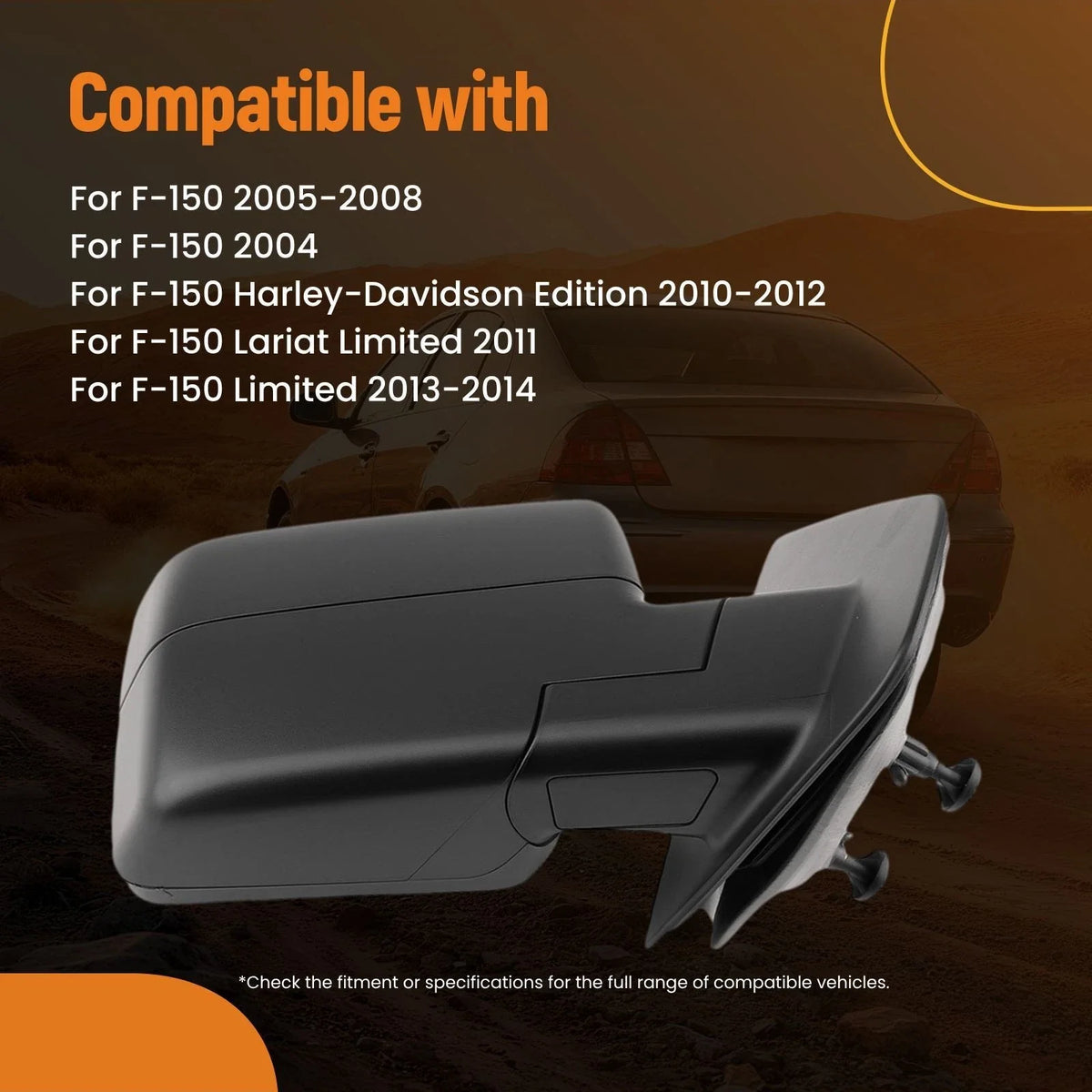 Heated Power Mirror Set for 2005-2008 F-150 8L3Z17683EA