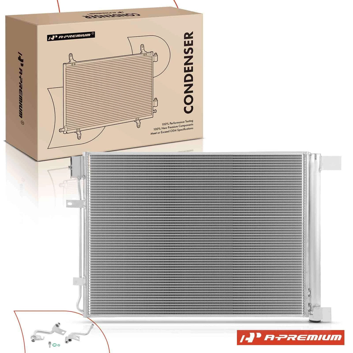 A/C Condenser with Receiver Drier & Bracket for Nissan Frontier (2022–2024)