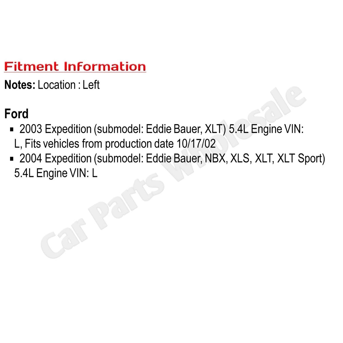 Catalytic Converter for Ford Expedition (2003–2004) Driver Side Aluminized Steel