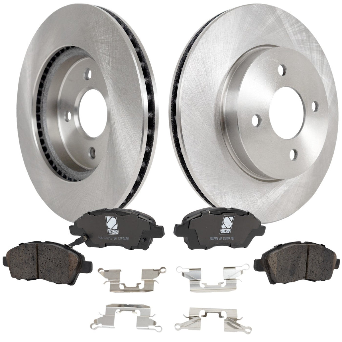 Front Brake Pad and Disc Set Ceramic for 2012-2019 Nissan Versa
