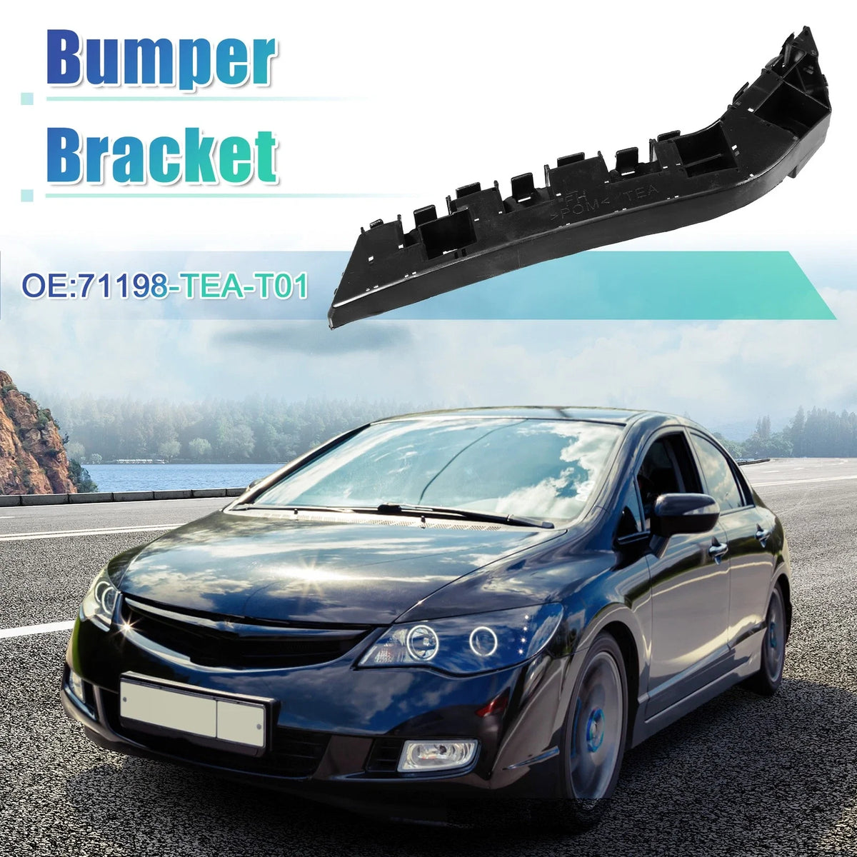 Left Front Bumper Bracket NO. 71198-TEA-T01 for Honda Civic (2017–2021)
