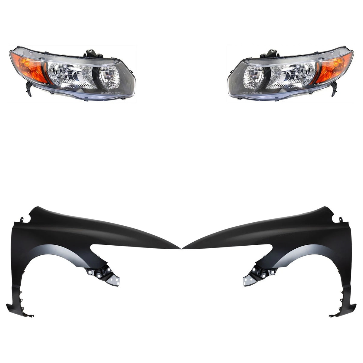 Headlight Set for Honda Civic Coupe (2006–2007) - Left & Right