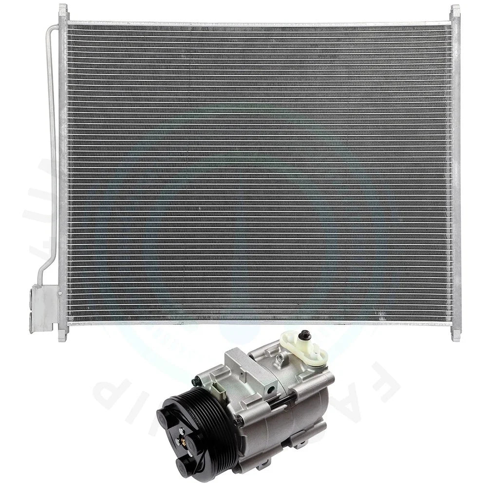 AC Condenser & Compressor Cooling Kit for Ford Excursion (2000–2001)
