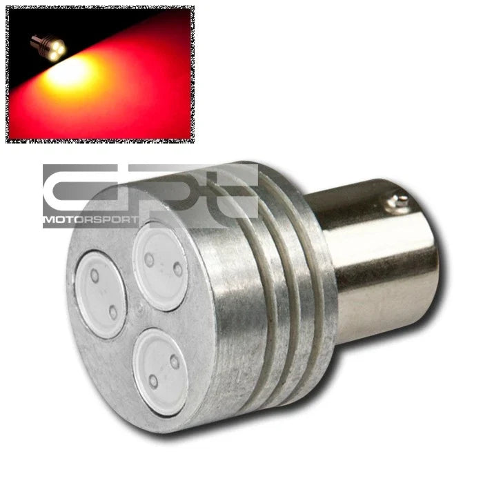 3X 1156 3 SMD 12V Bright Red LED Bulbs for Interior/Brake/Turn Signal