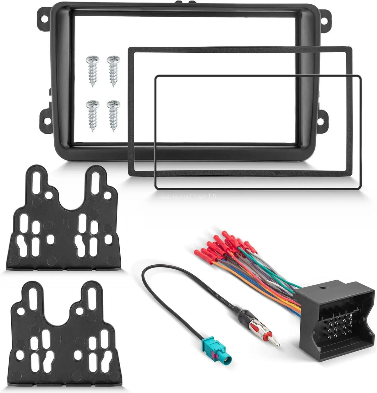 Wire Harness and 2 DIN Stereo Install Dash Kit for VW GLI GTI 2006-2014