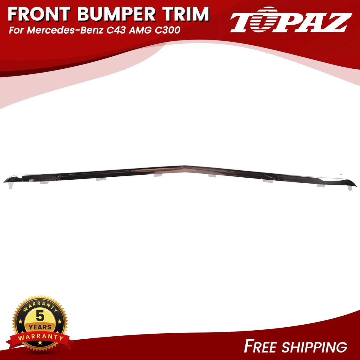 Front Bumper Trim Molding for Mercedes C300 C63 AMG (2015–2018)