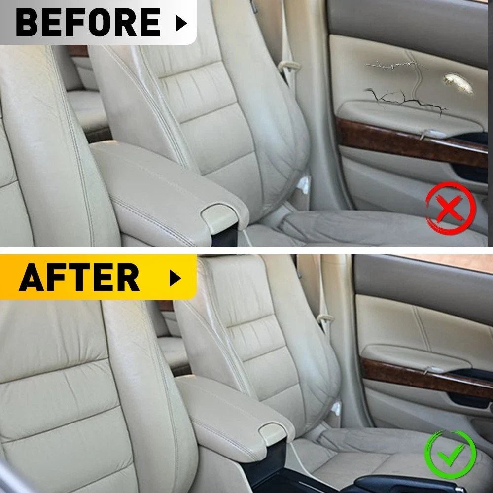 2-Piece Door Panel Covers in Beige Synthetic Leather for Honda Accord 2008-2012