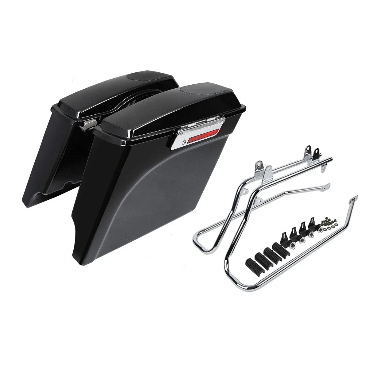 Stretched Saddlebags Speaker Lids Bracket for Harley 1984-2017 Softail