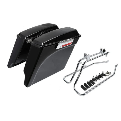 Stretched Saddlebags Speaker Lids Bracket for Harley 1984-2017 Softail