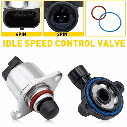 Throttle Position Sensor Set with Air Control Valve for Chevrolet Silverado