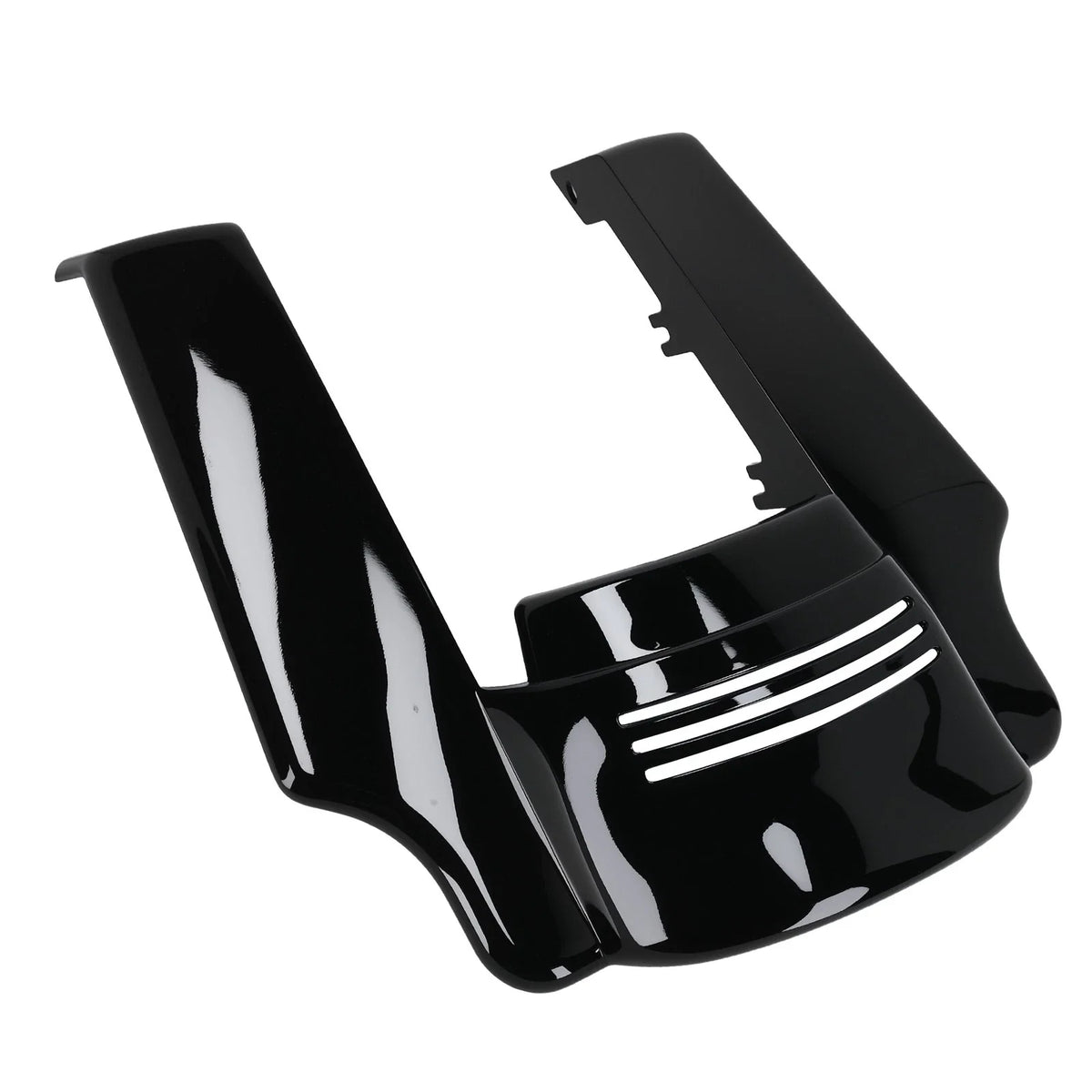 5" Stretched Rear Fender for Harley Touring (2014–2023) Tri-Bar Lights Black