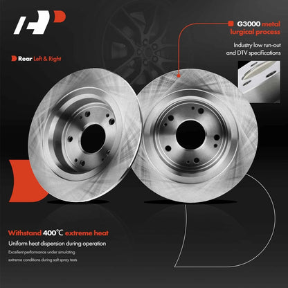 Rear Brake Rotors for Honda Accord 2005-2021, Civic 2015, Acura ILX 2016-2022