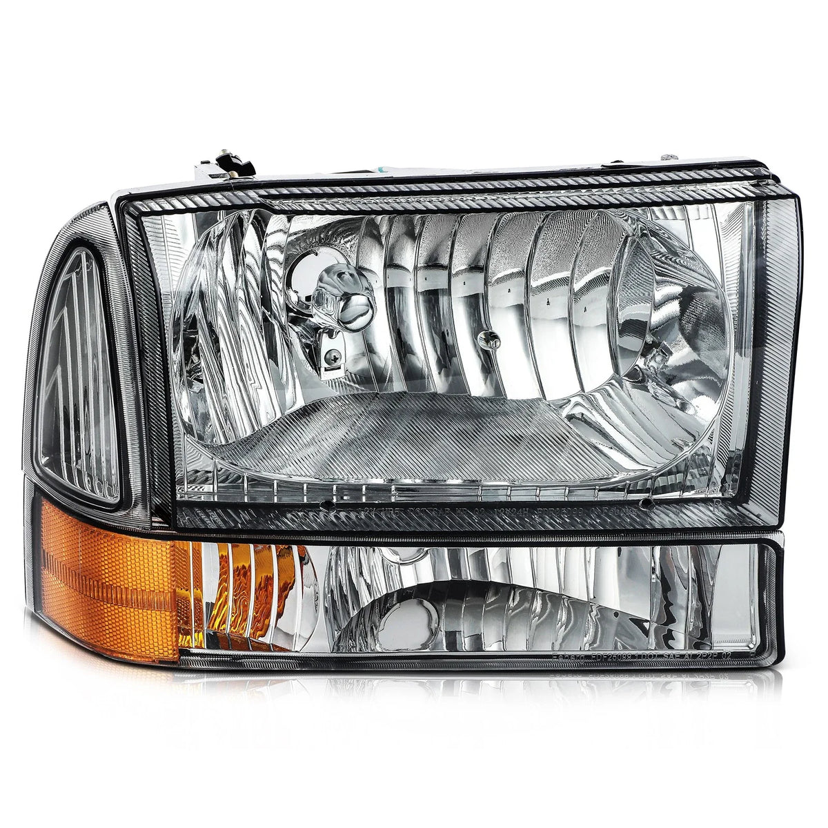Headlight Assembly - Black Smoke Housing for 2000-2004 Ford Excursion