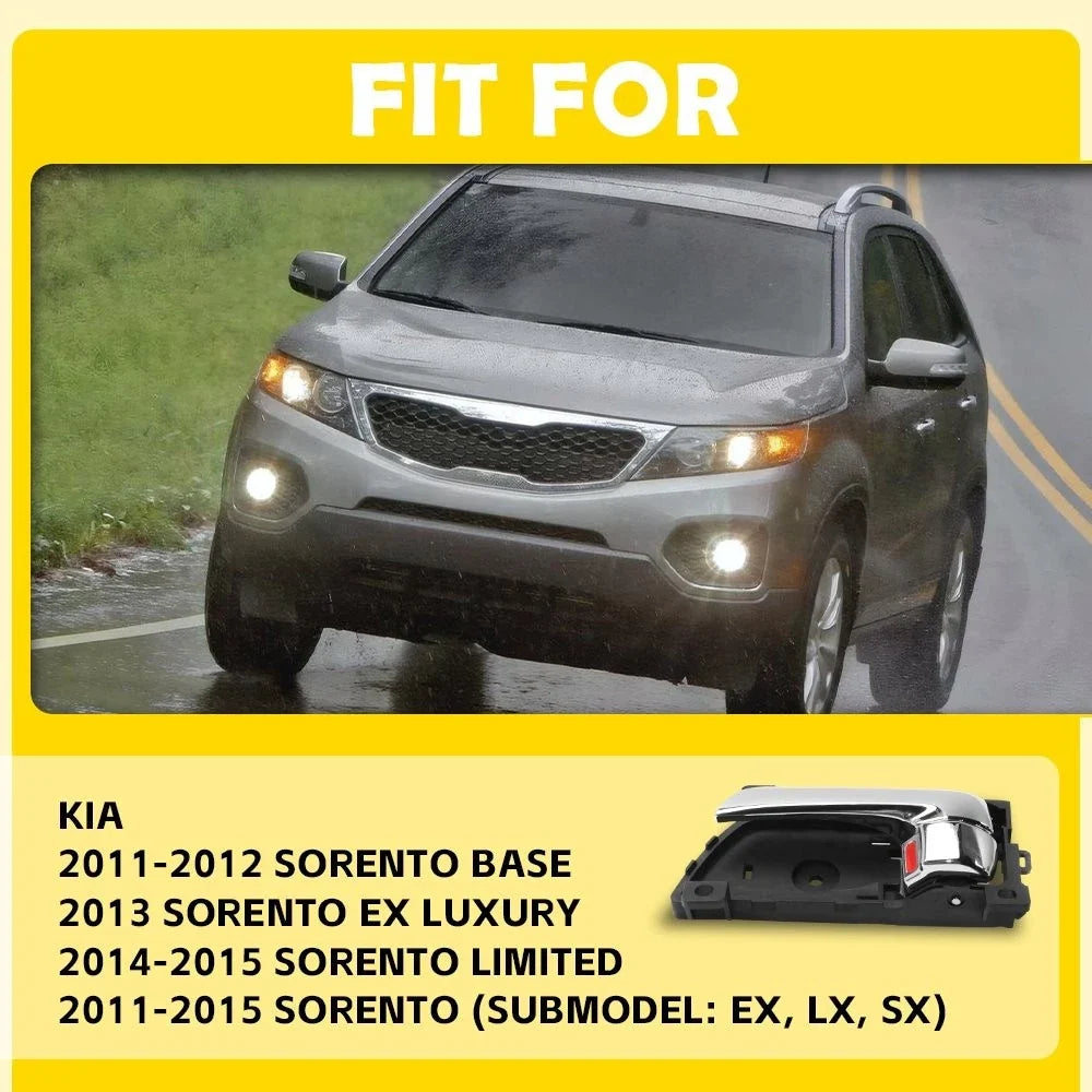 Chrome Interior Door Handle Left Side for Kia Sorento (2011–2015)