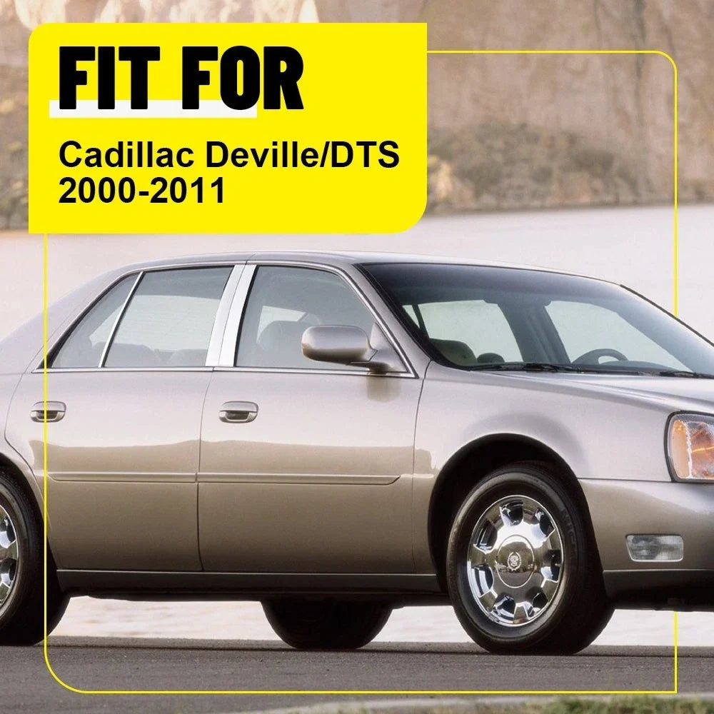 Chrome Window Pillar Trim Set of 6 for Cadillac Deville DTS 2000-2011