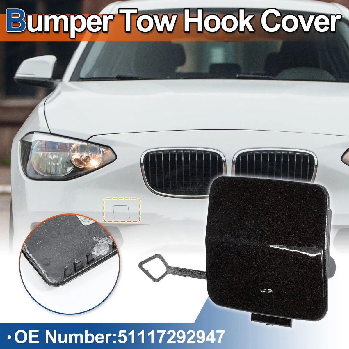 Front Tow Hook Cover for BMW (No. 51117292947) (Sparkling Brown Metallic)