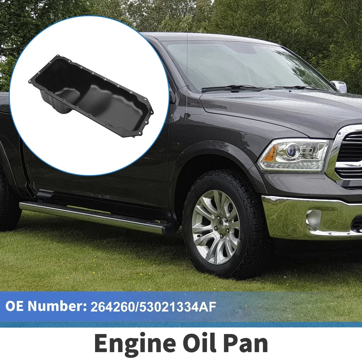 Engine Oil Pan - Aluminum Alloy for 2003-2010 Dodge Ram 1500