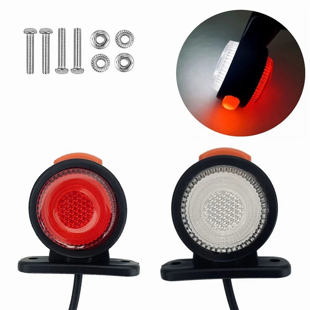 2X LED Indicator Lamps for Truck Car (1224V) - Water Resistant Design