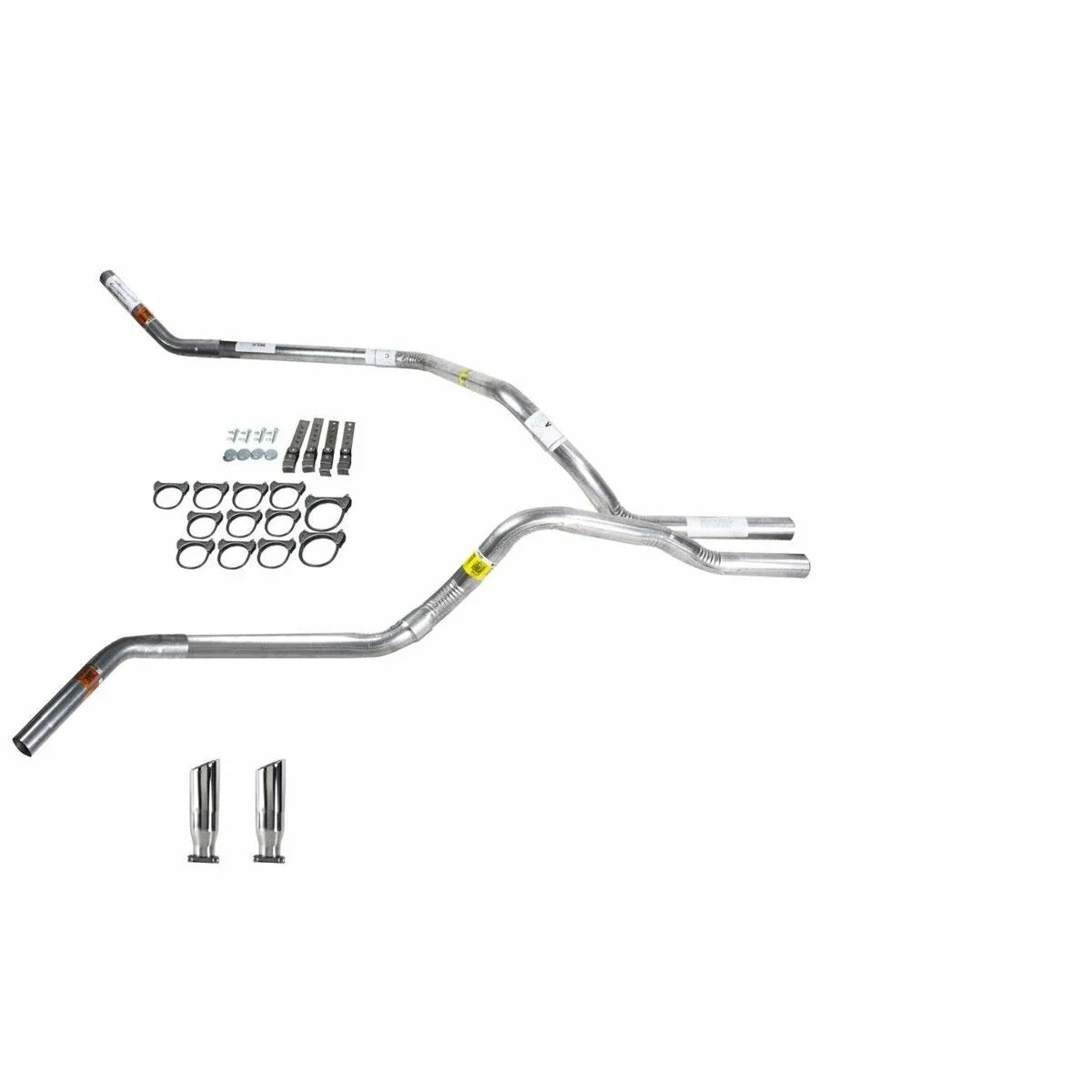 Dual Exhaust Pipe 2.5" for Dakota (1997–2005) No Muffler RC Tip Corner Exit