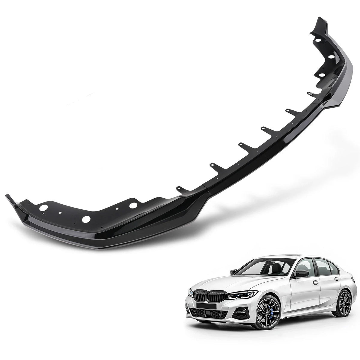 Front Aero Guard Set for BMW G20 330i 330e M340i (2019–2022) Black